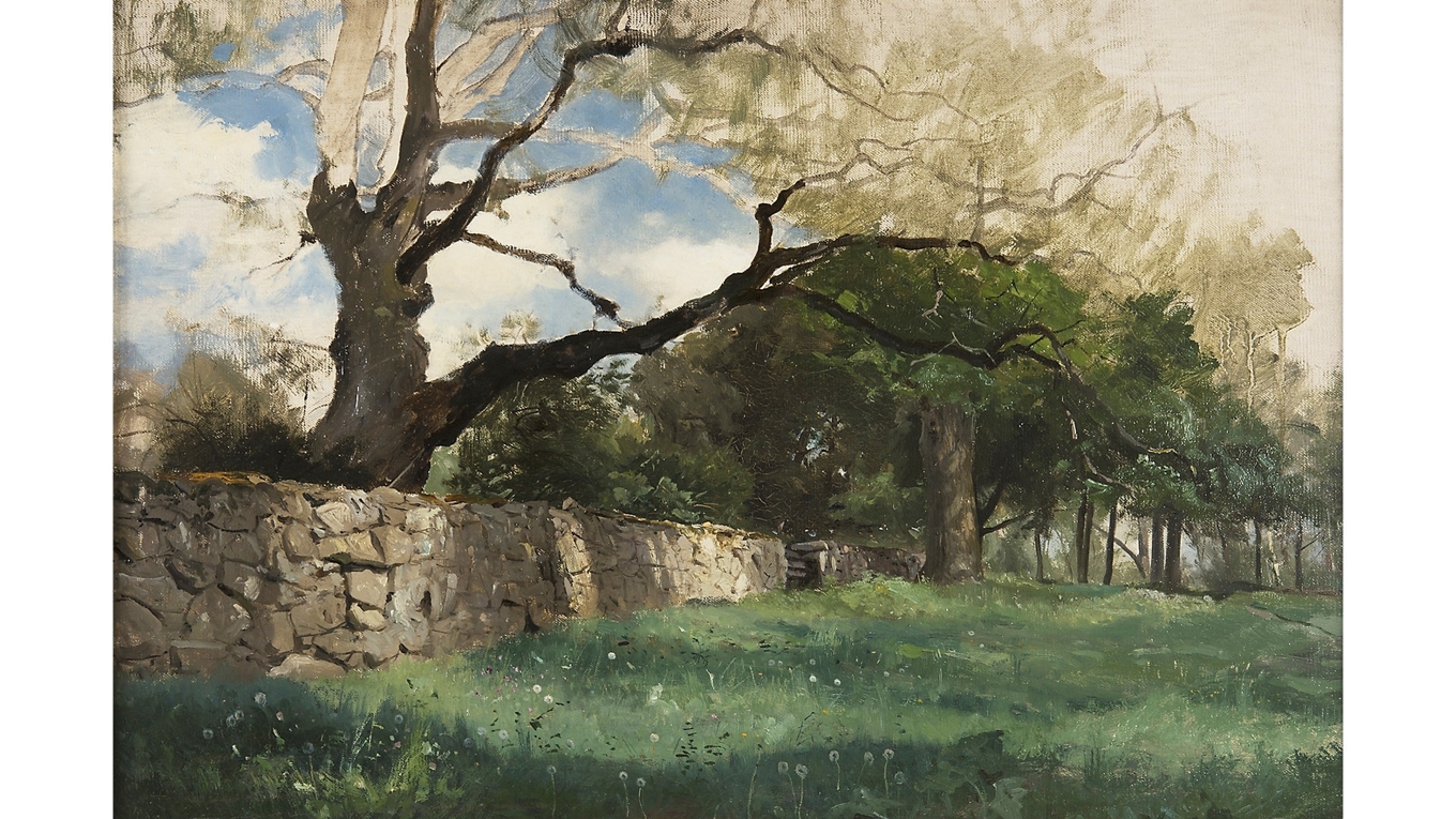 Från det skånska barndomslandskapet ut i den vida världen. Målning av Gustaf Rydberg (1835–1933). Foto: Public Domain