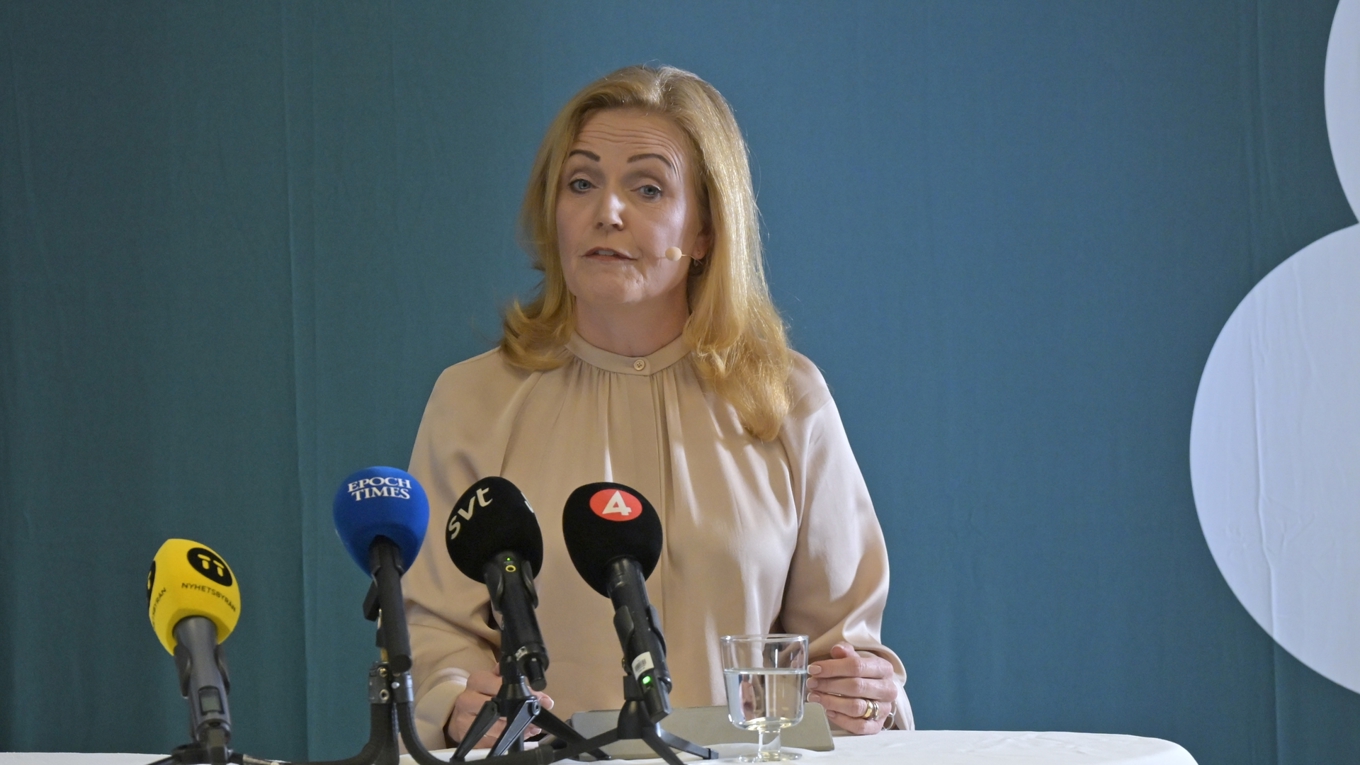 Centerpartiets valberedning presenterade på tisdagen Elisabeth Thand Ringqvist som ny partiledarkandidat efter Anna-Karin Hatt. Foto: Roger Sahlström.