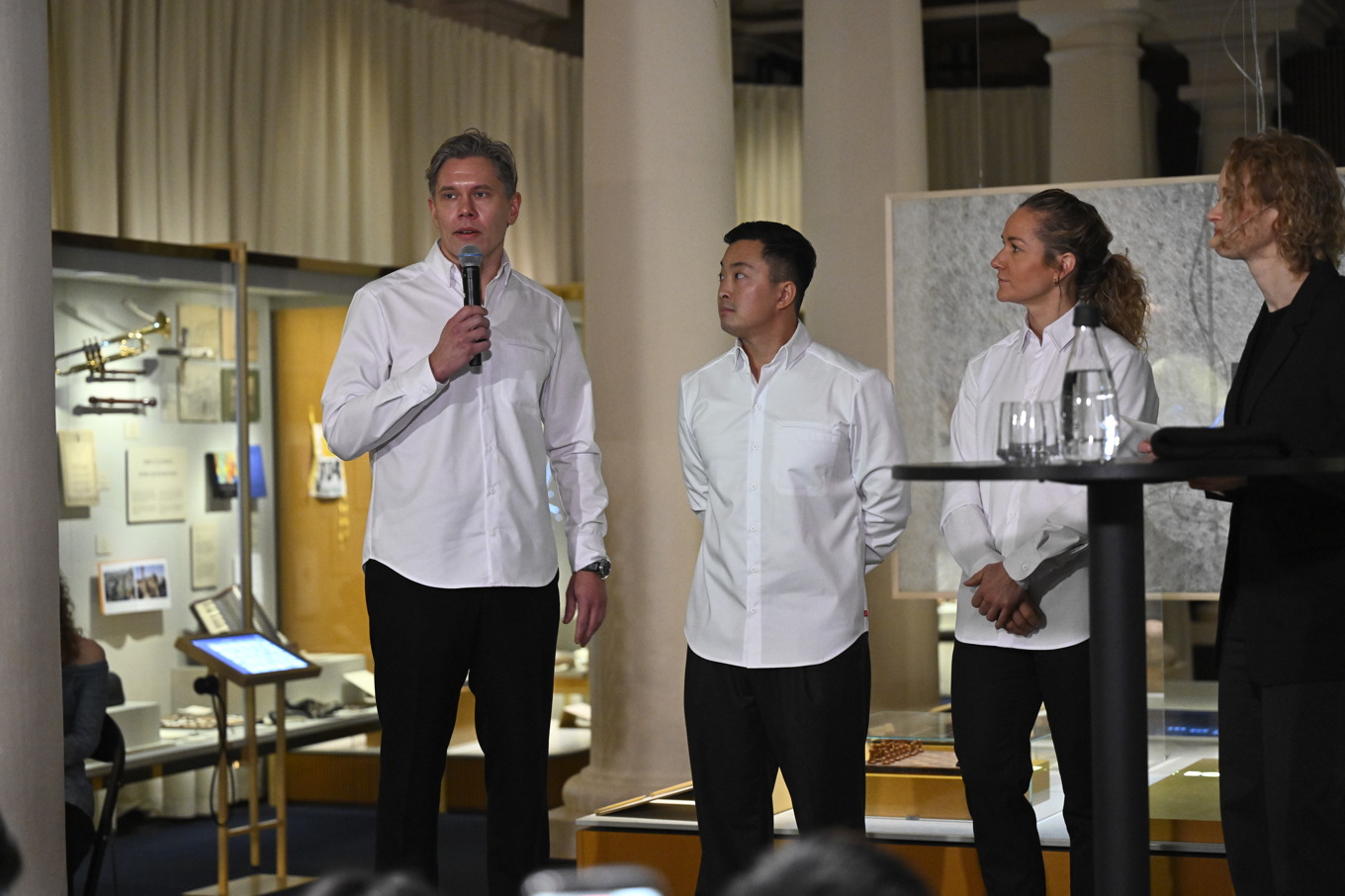 Tommy Myllymäki och Pi Le fixar maten och Frida Bäcke löser efterrätten till Nobelbanketten i år. Foto: Fredrik Sandberg/TT