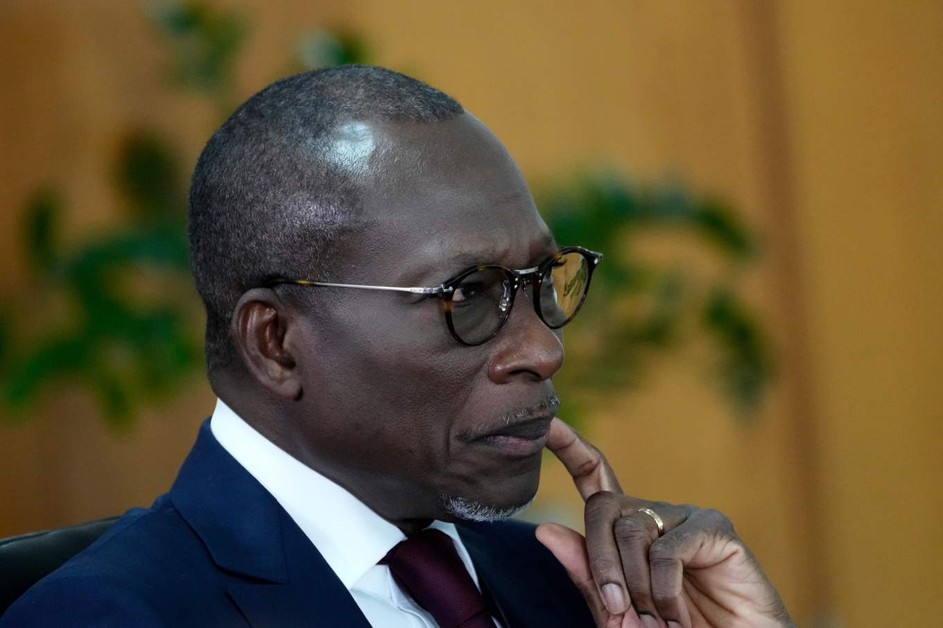 Benins president Patrice Talon uppges befinna sig i säkerhet. Arkivbild. Foto: Eraldo Peres/AP/TT