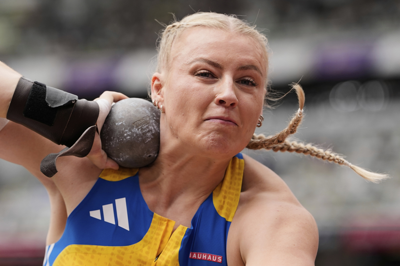 Axelina Johansson under VM i Tokyo i september. Foto: Ashley Landis/AP/TT