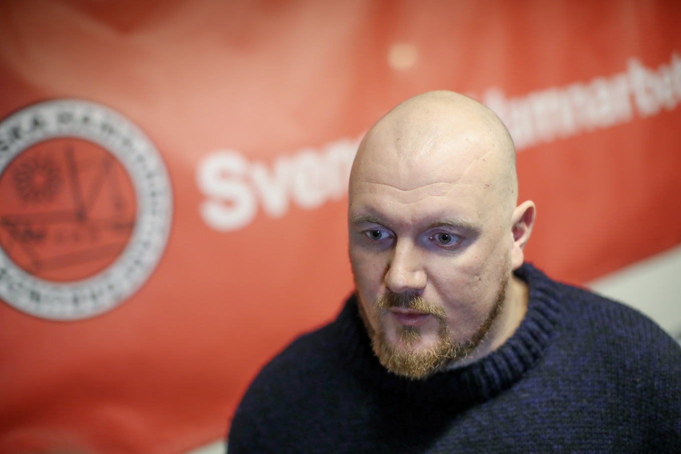Erik Helgeson, vice ordförande i Hamnarbetarförbundet, får blir av med sin anställning. Arkivbild. Foto: Adam Ihse/TT