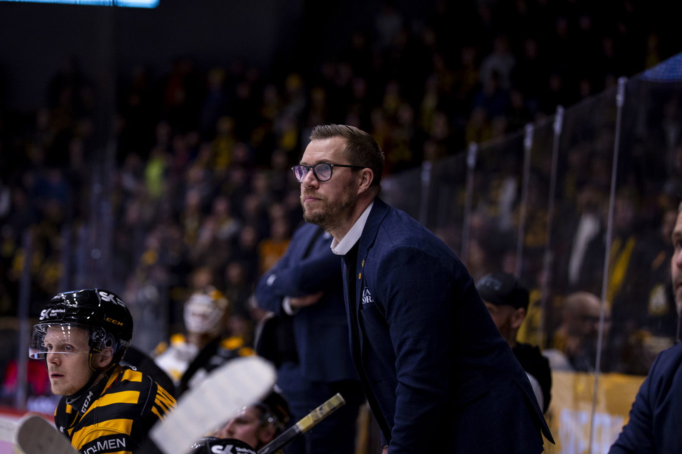 Skellefteås assisterande tränare Andreas Falk åkte på matchstraff. Arkivbild. Foto: Johan Löf/TT