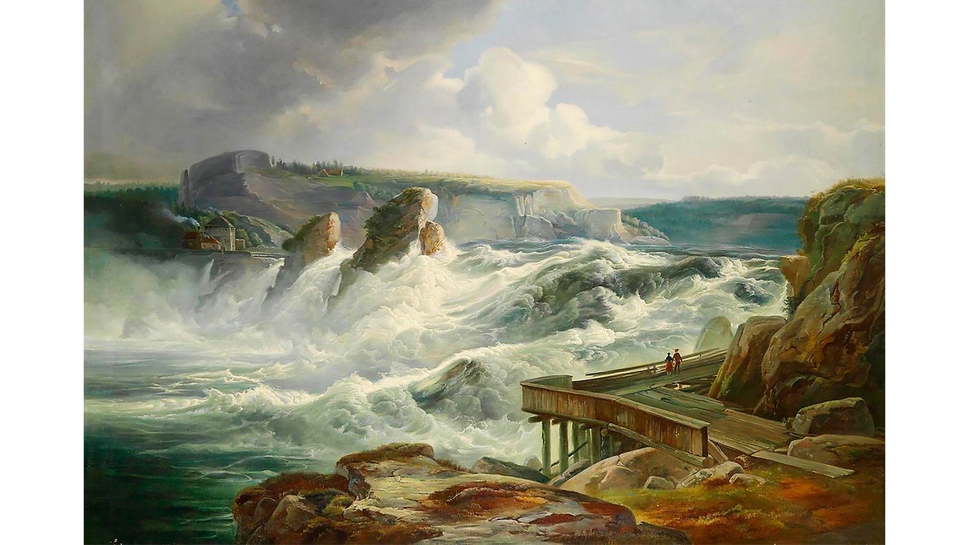 Den mänskliga innerligheten bland naturens krafter. Målning av Christian E. B. Morgenstern (1805–1867), poetens farfar. Foto: Public Domain