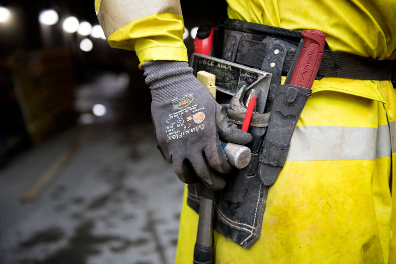 En snickare på en byggarbetsplats. Arkivbild. Foto: Jessica Gow/TT