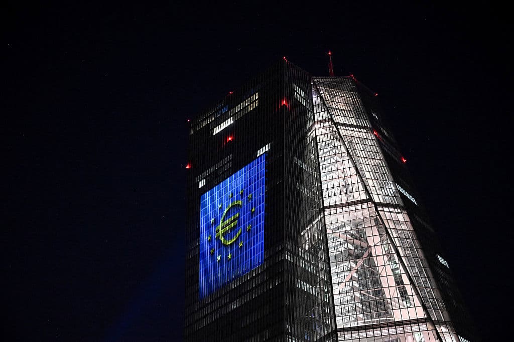ECB:s högkvarter i Frankfurt. Foto: Kirill Kudryatsev / AFP via Getty Images)
