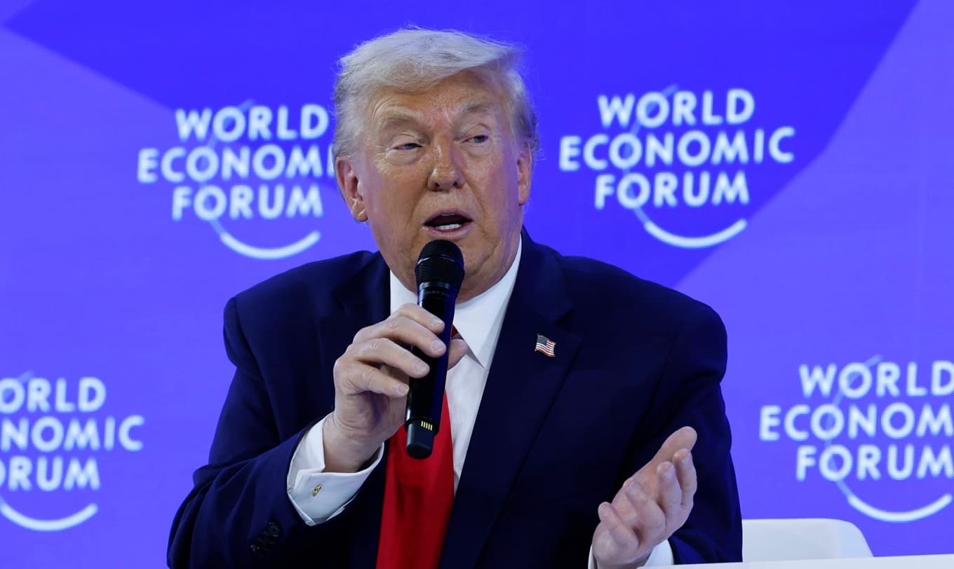 USA:s president Donald Trump vid World Economic Forum i Davos på onsdagen. Foto: Chip Somodevilla/Getty Images