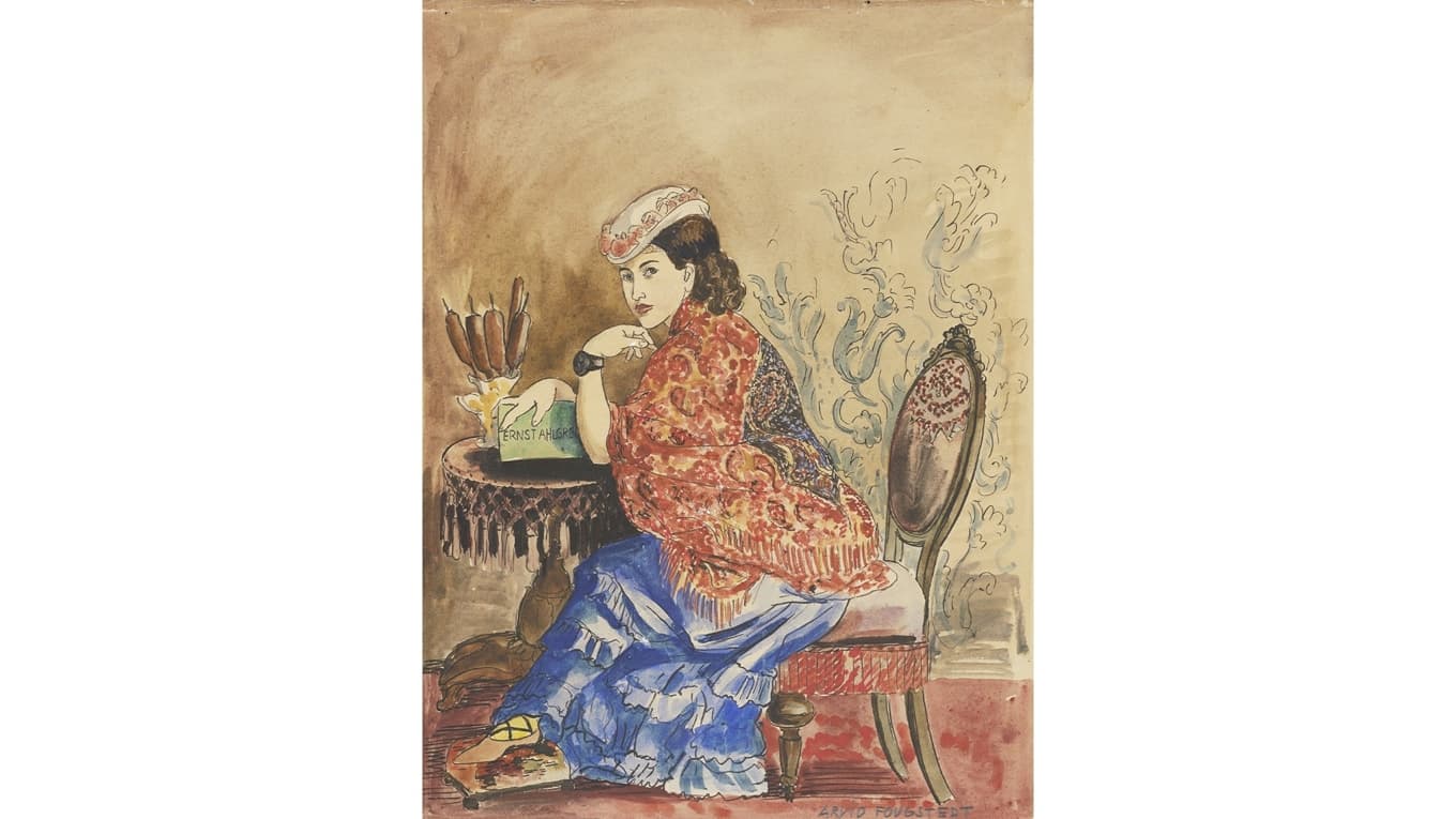 Victoria Benedictsson, porträtterad av Arvid Fougstedt 1949. Född 1850 i Domme i Skåne, död 1888 i Köpenhamn. Hon anses ha inspirerat Strindbergs ”Fröken Julie”. Foto: Wikimedia Commons