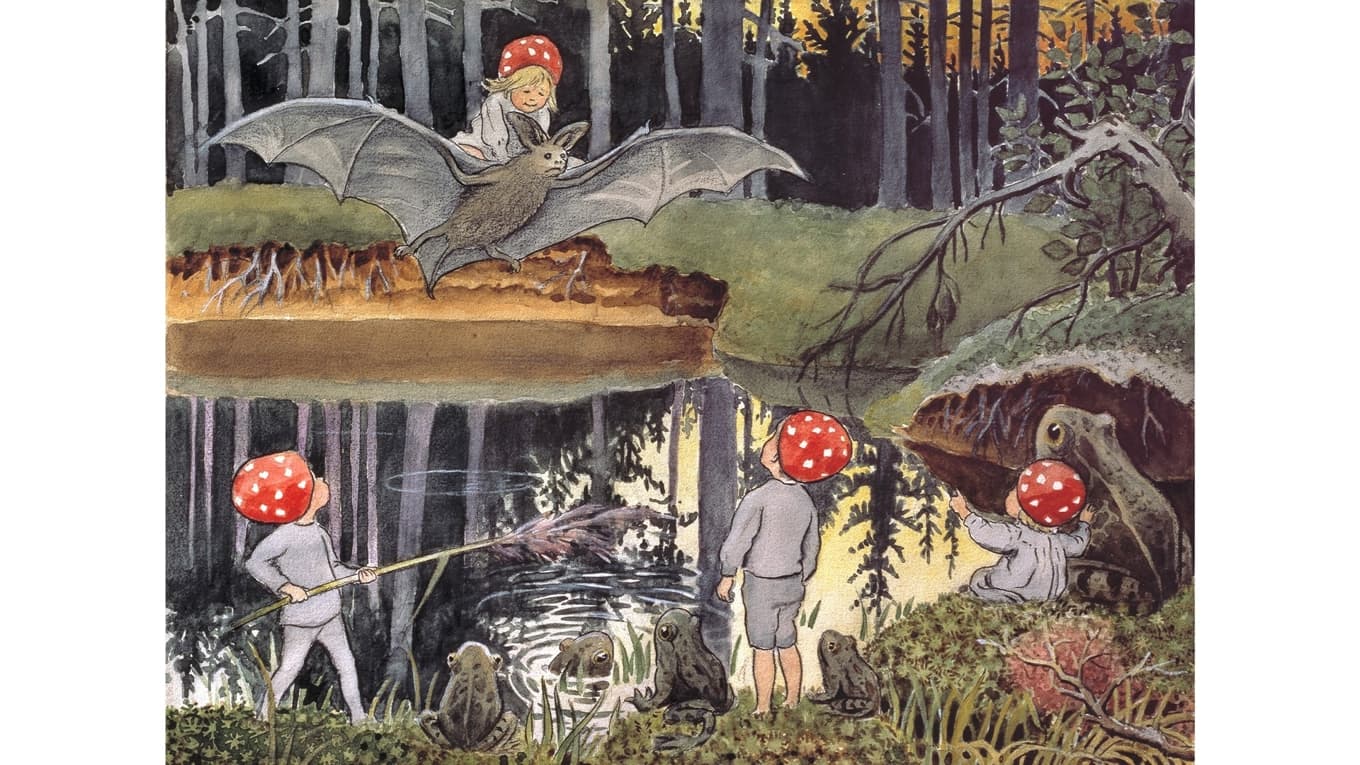 Boken ”Tomtebobarnen” tillkom 1910 när familjen Beskow vistades ett år på en gård i Bergslagen. Foto: Nationalmuseum