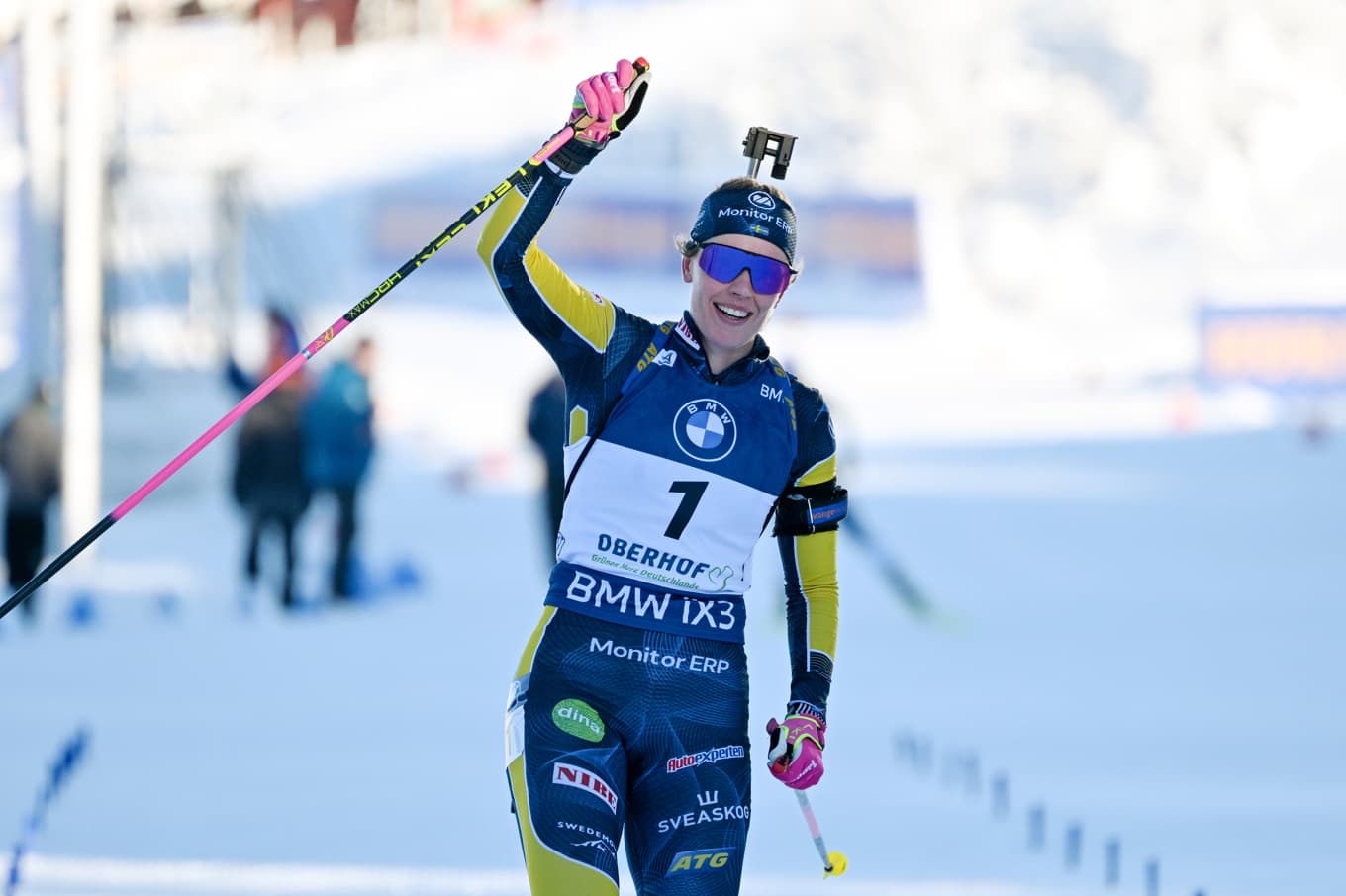 Elvira Öberg körde sistasträckan för Sverige. Arkivbild. Foto: Hendrik Schmidt/AP/TT