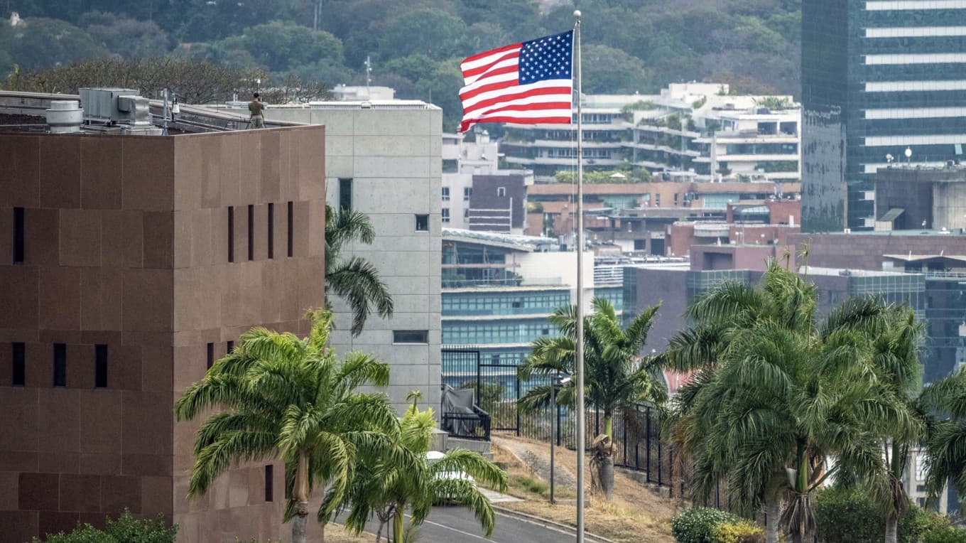 USA:s ambassad i Caracas i Venezuela. Foto: Maryorin Mendez/AFP via Getty Images