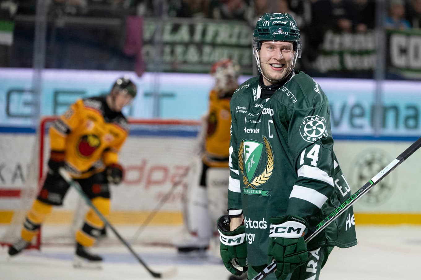 Victor Ejdsell återvänder till Färjestad efter två år i Schweiz. Arkivbild. Foto: Tommy Pedersen/TT