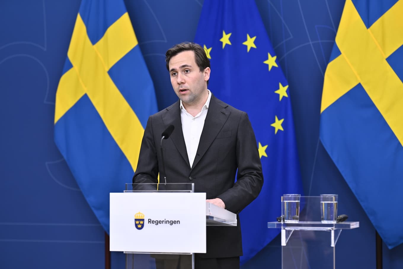 Benjamin Dousa (M), bistånds- och utrikeshandelsminister. Arkivbild. Foto: Pontus Lundahl/TT