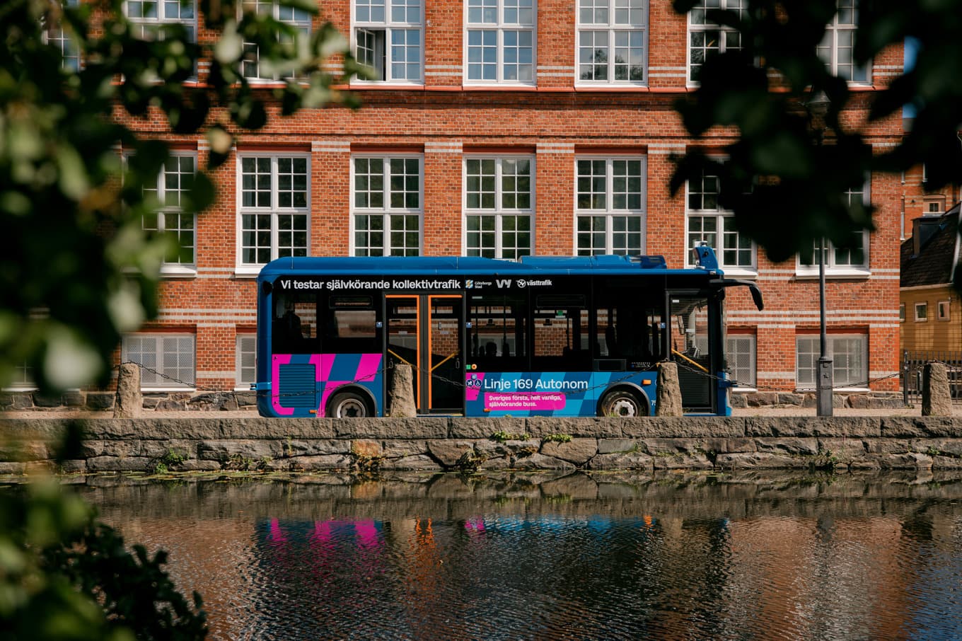 Göteborgs självkörande buss. Pressbild. Foto: Västtrafik/Eddie Löthman