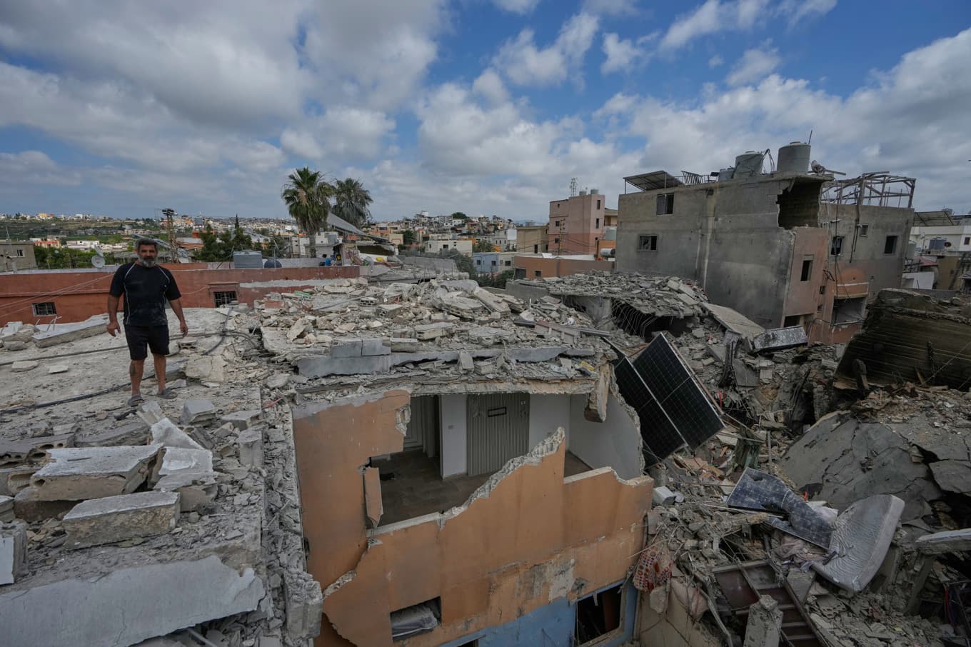 Förstörelse i södra Libanon. Foto: Mohammed Zaatari/AP/TT