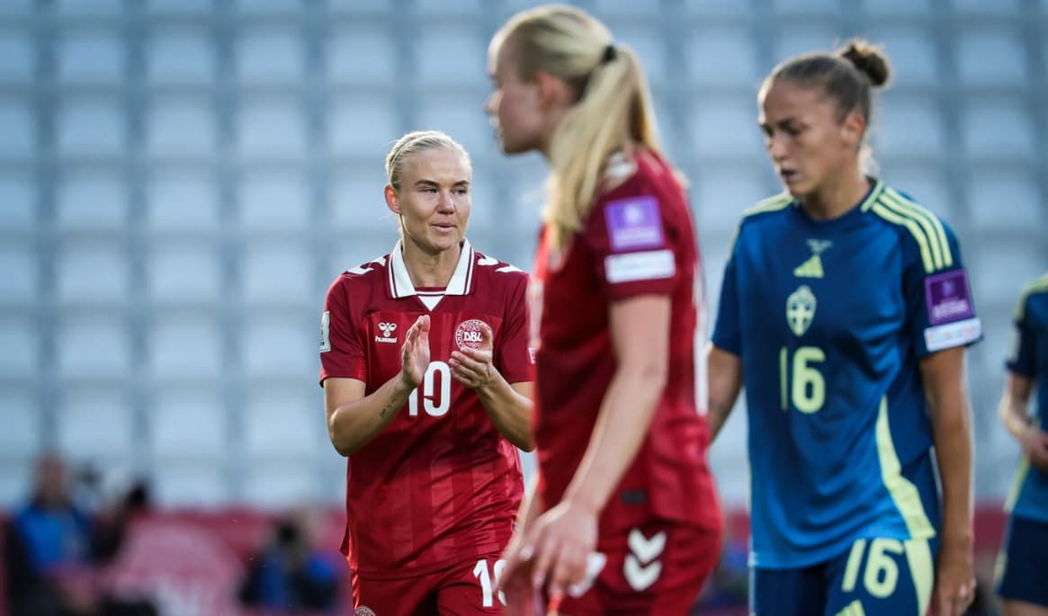 Danska stjärnan Pernille Harder sänkte Blågult. Foto: Adam Ihse/TT