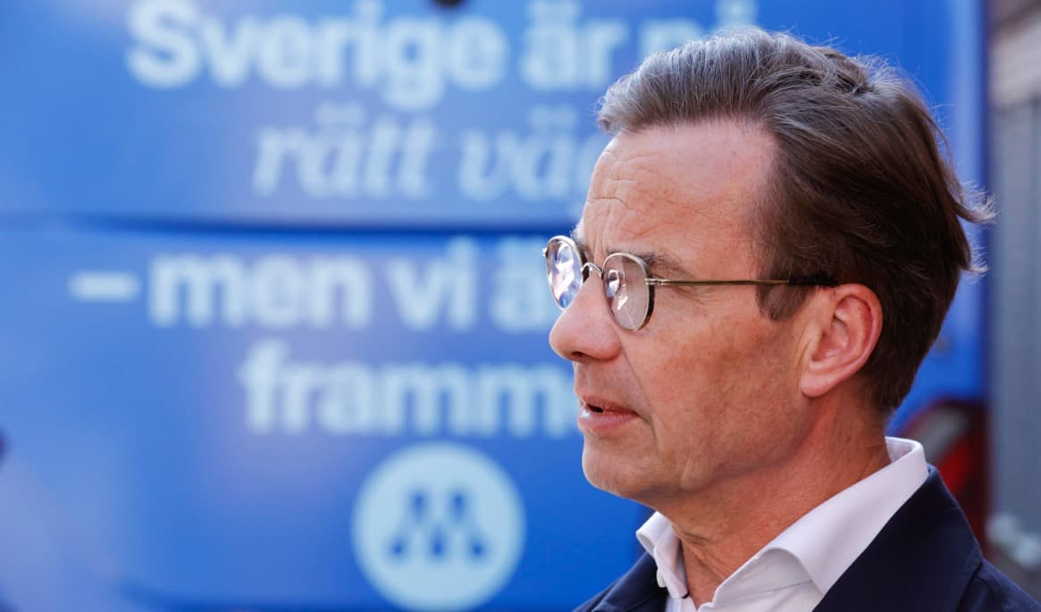 Statsminister Ulf Kristersson (M), under en valturné i Jönköping i veckan. Foto: Adam Ihse/TT