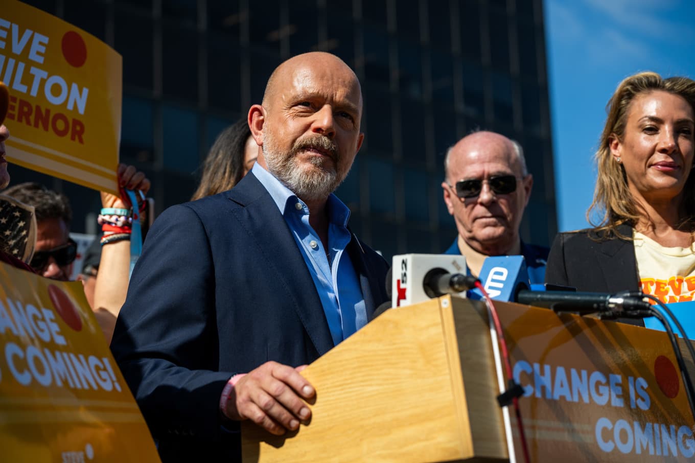 Steve Hilton tidigare i veckan. Foto: Benjamin Hanson/AP/TT