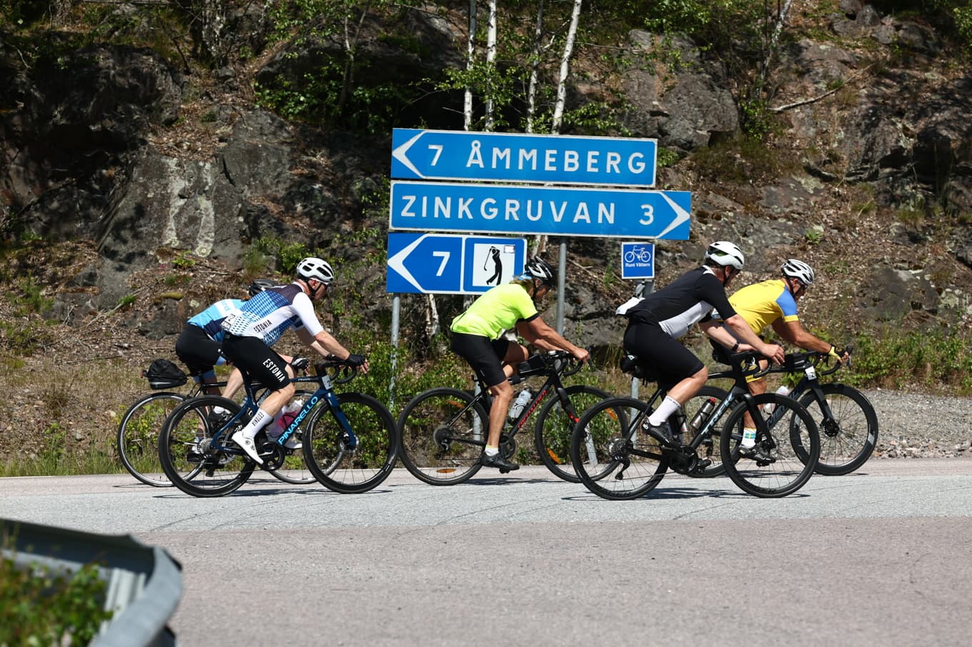 Cyklister strax norr om Zinkgruvan under Vätternrundan förra året. Foto: Jeppe Gustafsson /TT