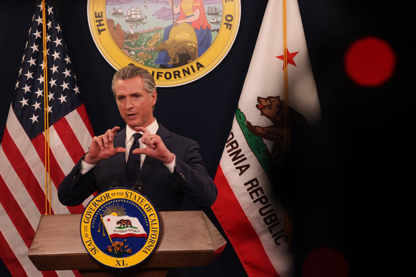 Kaliforniens guvernör Gavin Newsom. Foto: Gabrielle Lurie /San Francisco via AP/TT