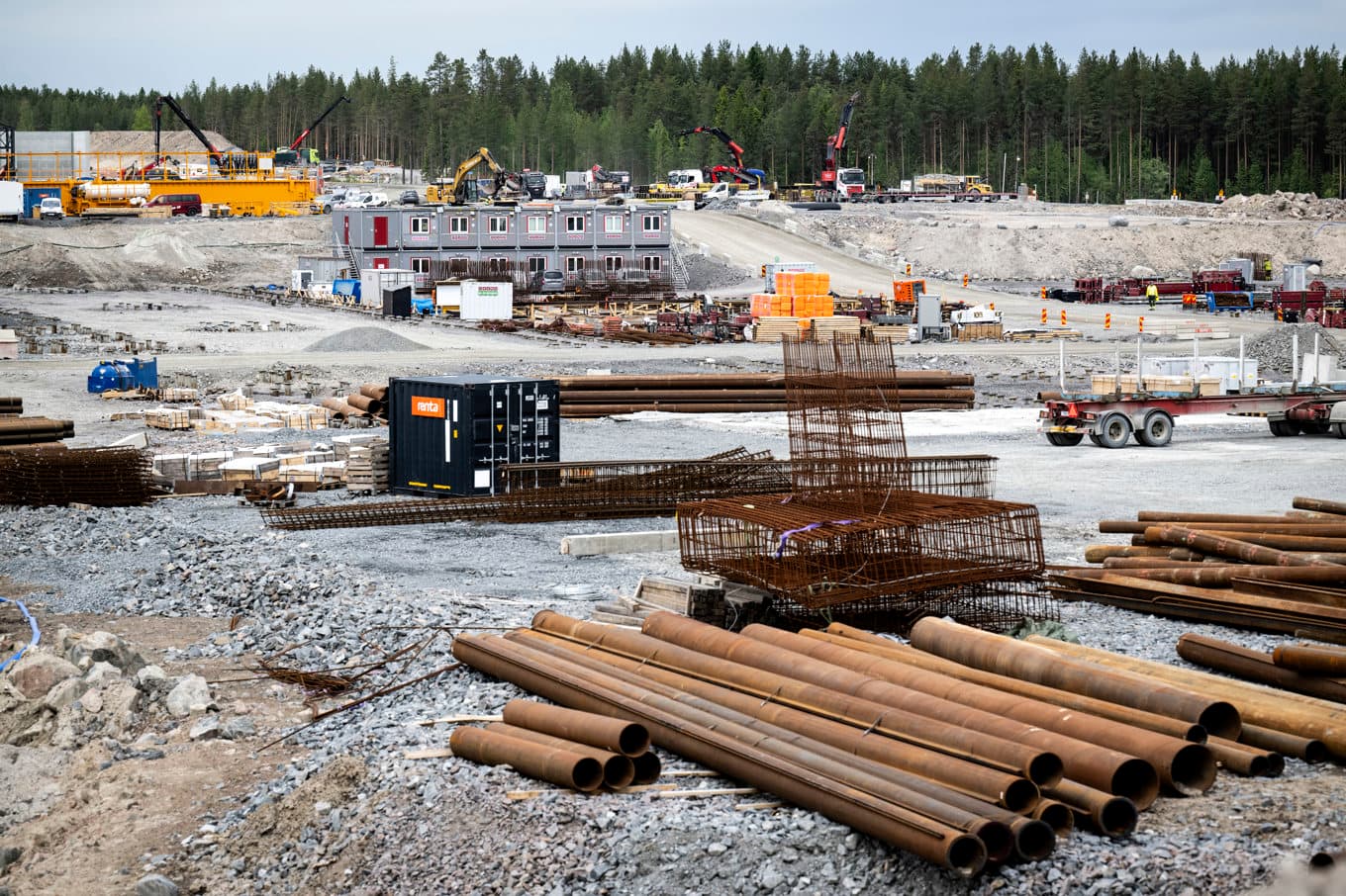 Arbetet med stålfabriken utanför Boden har intensifierats efter den senaste finansieringsrundan. Arkivbild. Foto: Pontus Lundahl/TT
