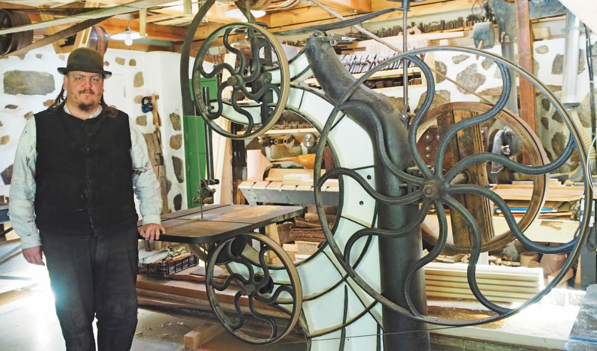 David Lundqvist driver Mäster Lundqvist Machin Snickeri & Museum i Ageröd i Skåne. Foto: privat
