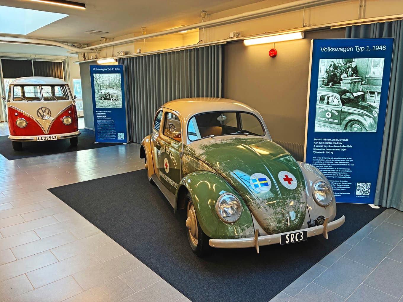 Volkswagen Group Sverige har skapat en historisk utställning på sitt huvudkontor i Södertälje. Visning behöver bokas. foto: Volkswagen Group/via TT