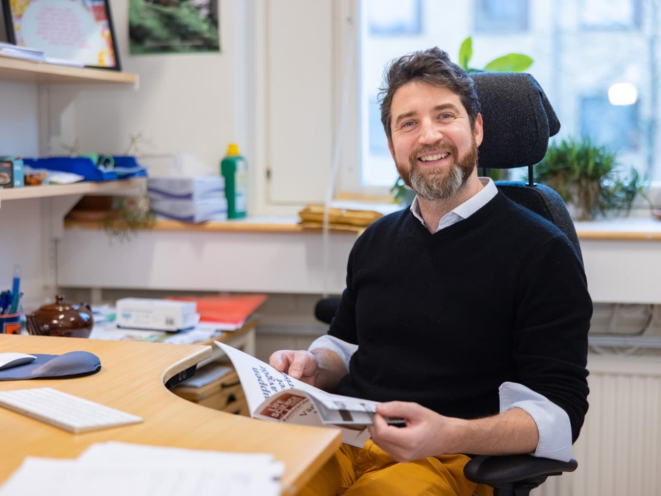 Olivier Keech, ledare för forskningsprojektet vid Umeå Plant Science Centre. Foto: Fredrik Larsson/Umeå universitet
