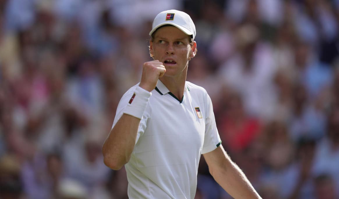 Italienaren Jannik Sinner till final i Wimbledon. Foto: Brian Inganga/AP/TT