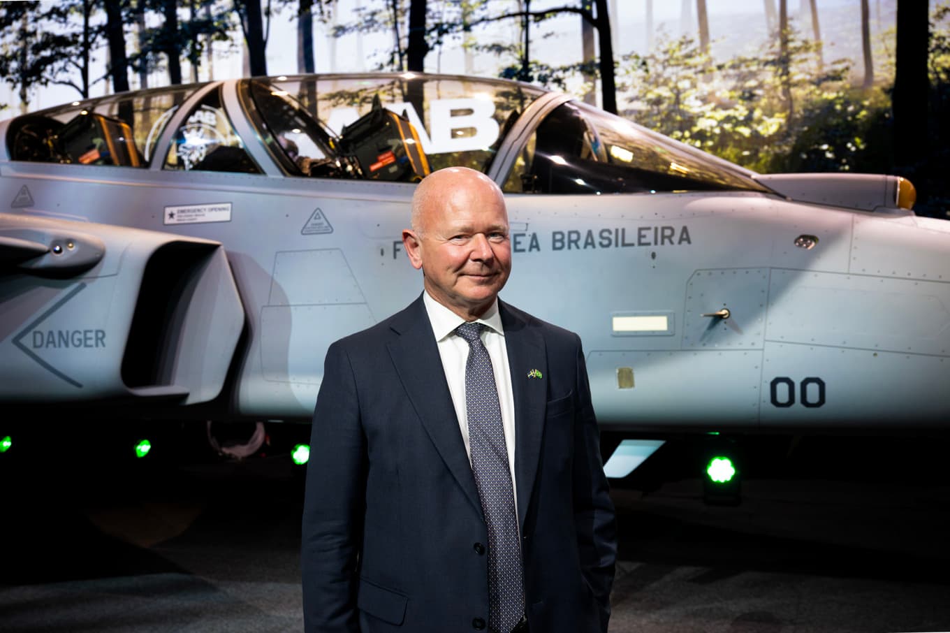 Saab har vind i seglen och försvarskoncernen Saabs vd Micael Johansson ser tillväxten som varaktig. Arkivbild Foto: Jonas Ekströmer/TT