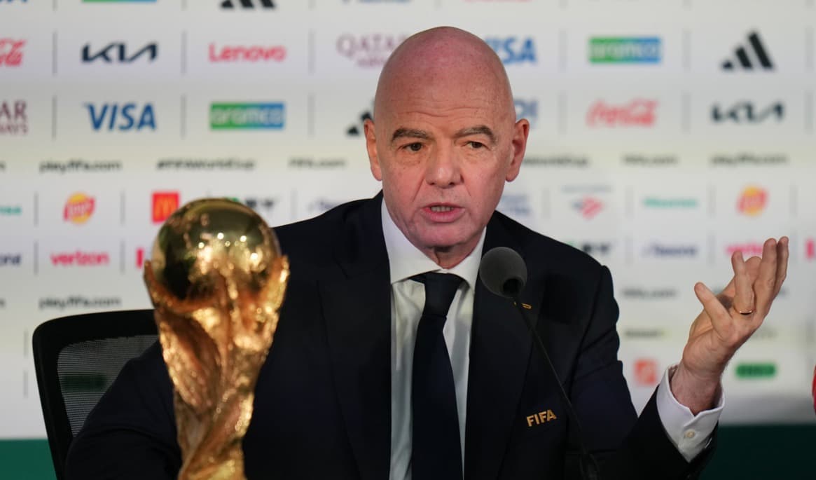 Fifas ordförande Gianni Infantino. Arkivbild. Foto: Eduardo Verdugo/AP/TT