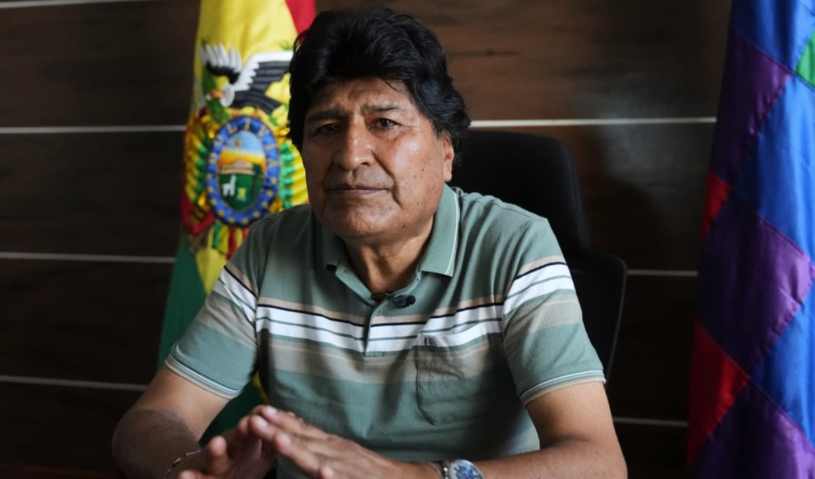 Expresidenten Evo Morales på en bild från förra året. Foto: Jorge Saenz/AP/TT