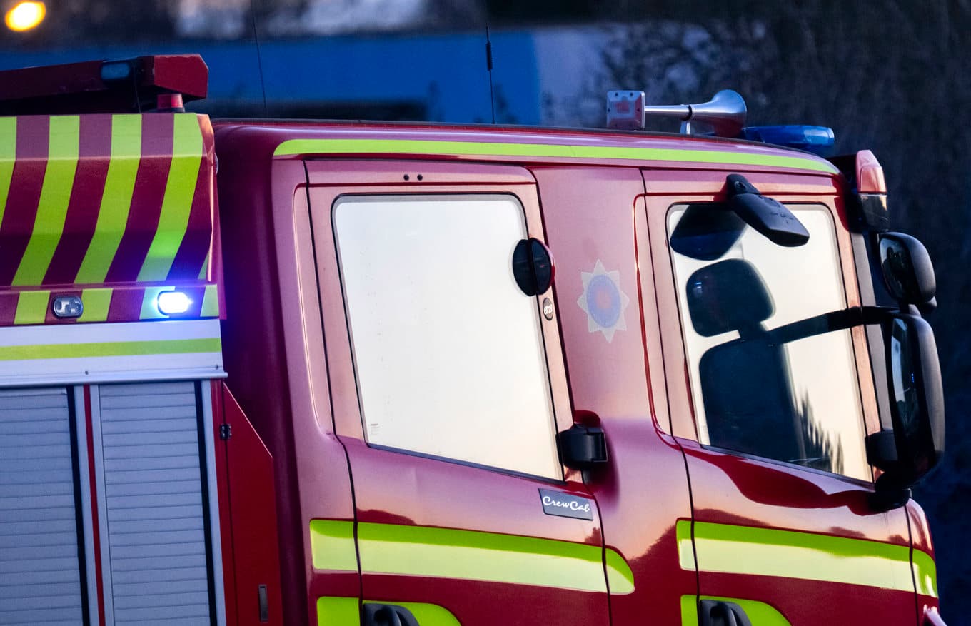 Det brinner i ett flerfamiljshus i Linköping. Boende har evakuerats. Arkivbild. Foto: Johan Nilsson/TT