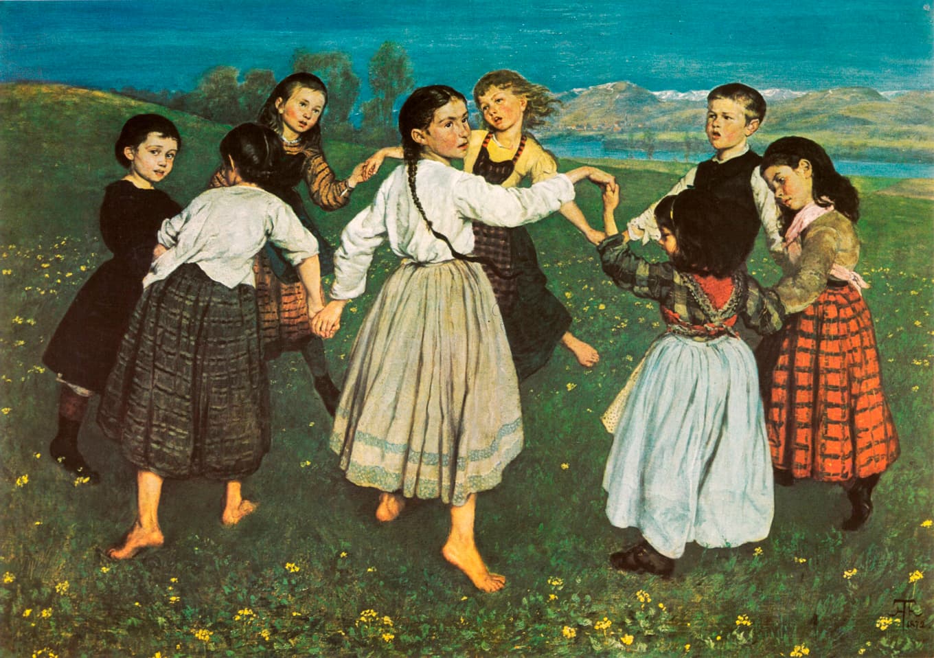 ”Barnens ringdans”, målning av Hans Thoma (1839–1924). Foto: Wikimedia Commons