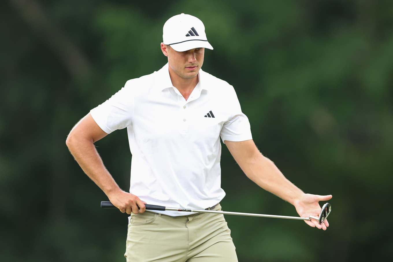 Ludvig Åberg jagar täten i Atlanta. Foto: Colin Hubbard/AP/TT