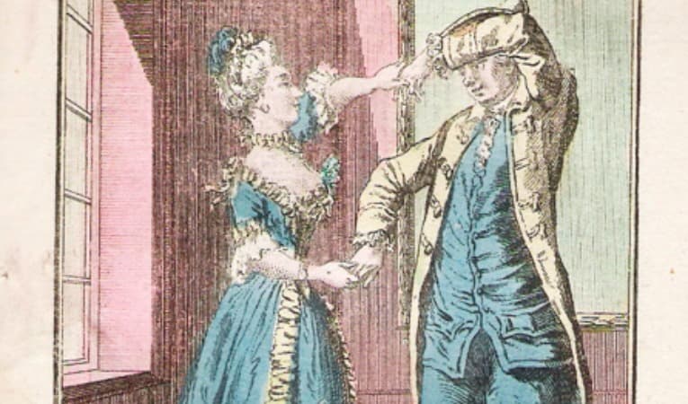 Allemande ur en fransk dansmanual från 1769. Foto: Wikimedia Commons