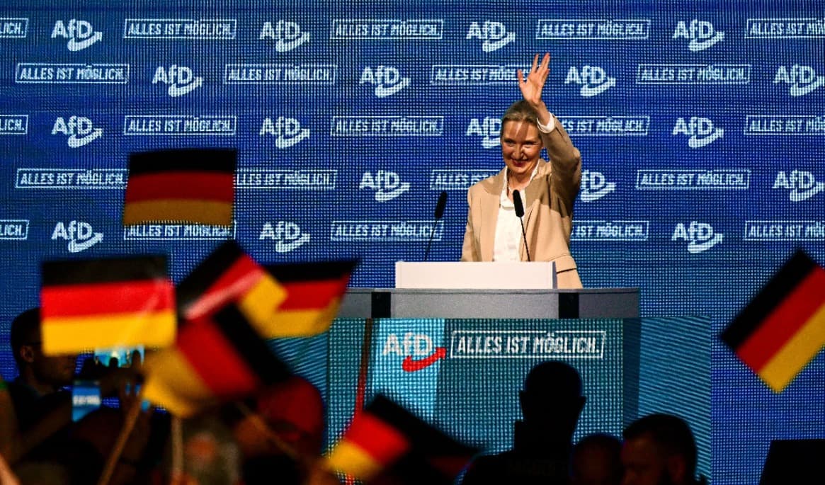 Alice Weidel, en av partilederna för AFD. Foto: John Macdougall/AFP via Getty Images