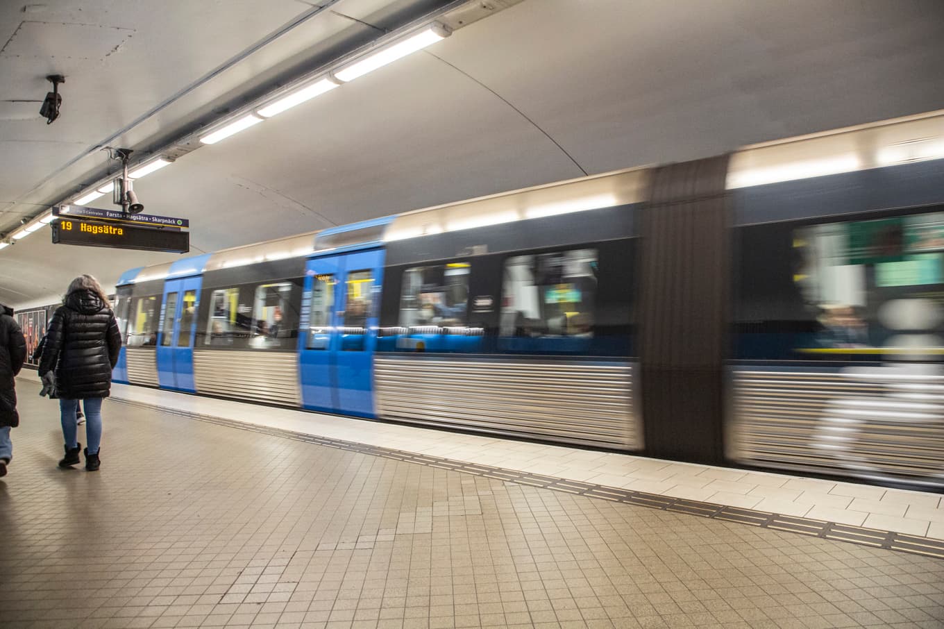 Tunnelbanetåg fastnade i ett stort strömavbrott som drabbade stadsdelen Kungsholmen i centrala Stockholm. Över 37 000 hushåll var strömlösa. Arkivbild. Foto: Martina Holmberg/TT