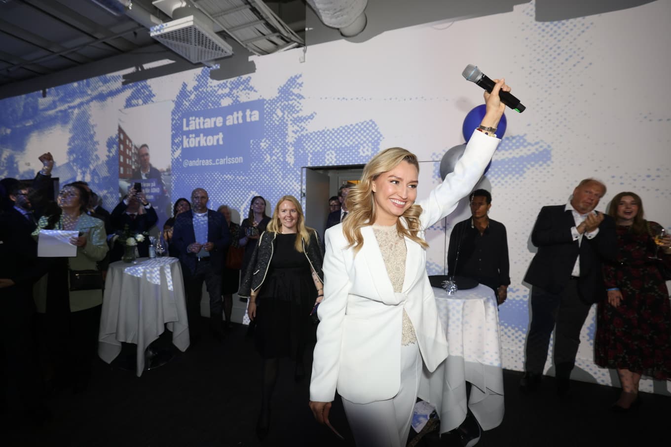 Ebba Busch på Kristdemokraternas valvaka. Foto: Pär Bäckström/TT
