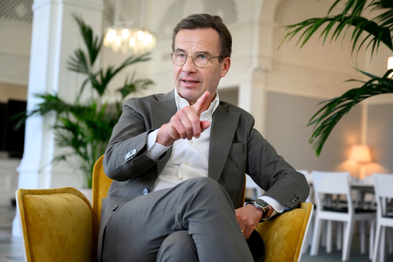 Moderaternas partiledare Ulf Kristersson. Foto: Jessica Gow/TT