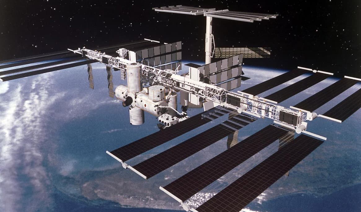 En digital illustration av ISS. Illustration: Nasa