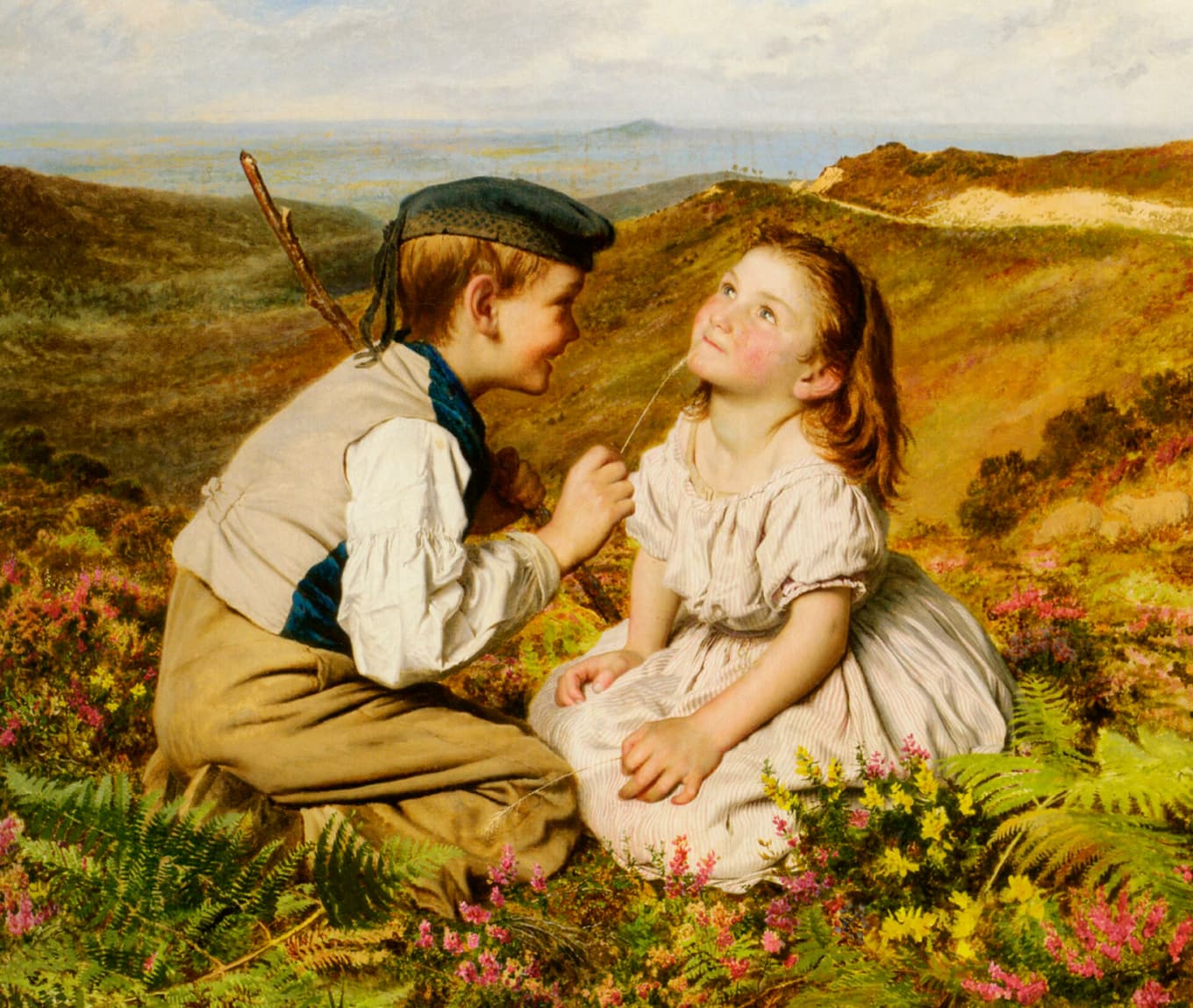 I ”Räkna tyst till tio” har leken och gemenskapen nästan blivit utrotningshotade. Målning av Sophie Gengembre Anderson (1823–1903). Foto: Wikimedia commons Foto: lorem