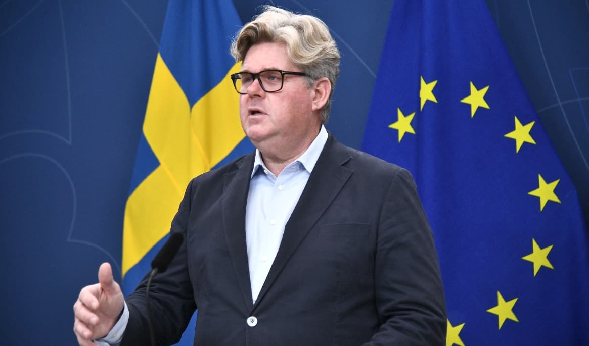 Gunnar Strömmer (M), justitieminister. Foto: Lars Schröder / TT