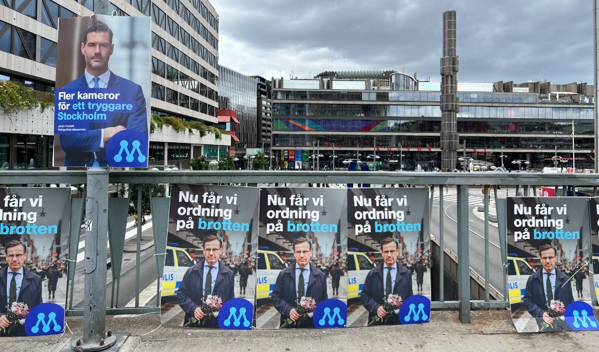 Moderaterna får över 22 procent i en ny undersökning. Foto: Sofia Drevemo
