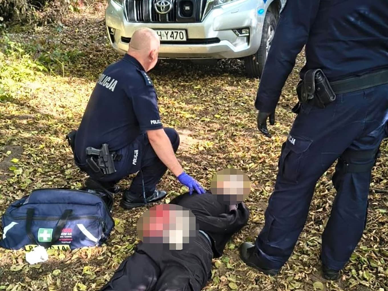 Polis griper en misstänkt efter onsdagens skolattack i Ostroleka, Polen. Foto: Foto: Policja Mazowsze via AFP/TT