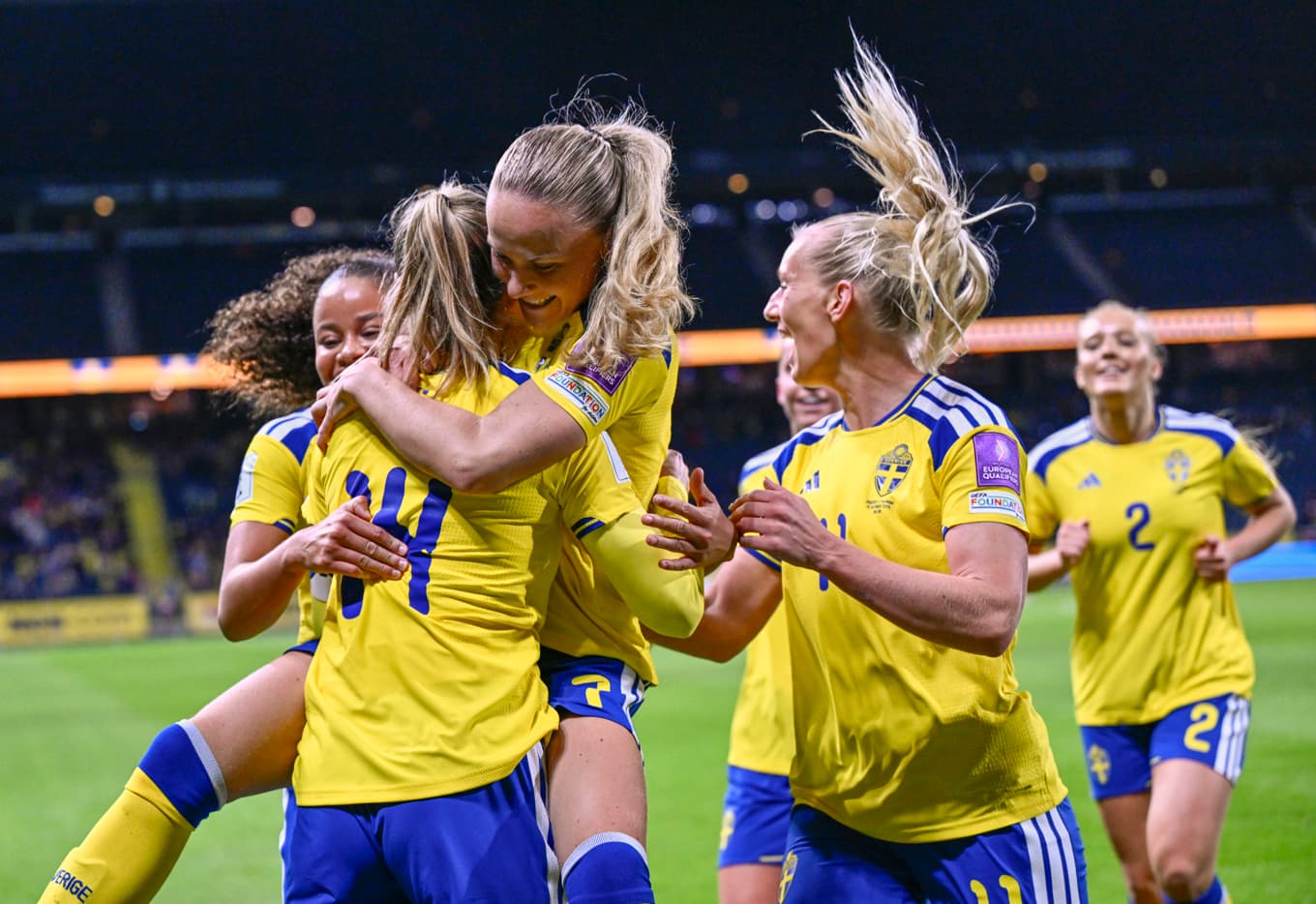 Sverige fick fira tidigt mot Litauen. Foto: Pontus Lundahl/TT