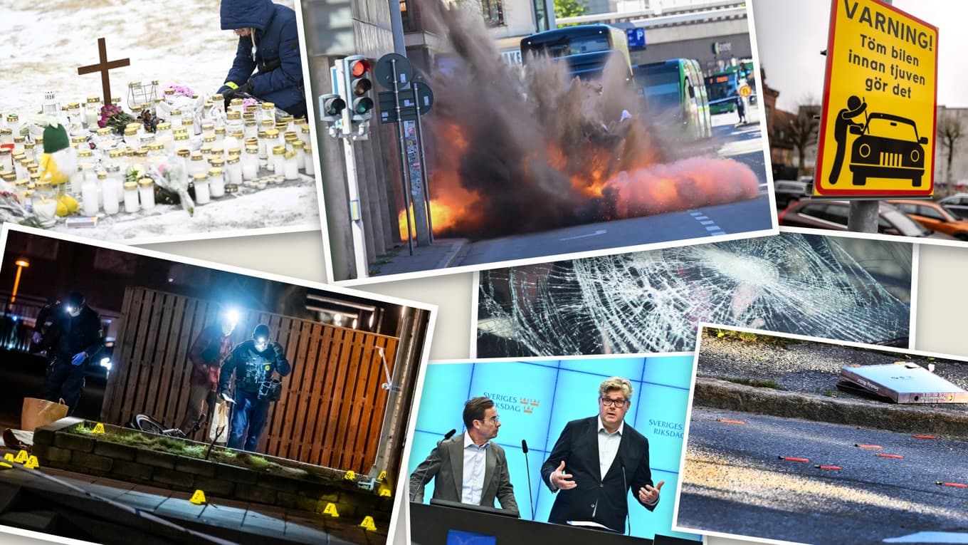 Många svenskar är oroliga för brottsligheten i samhället – men andelen har minskat kraftigt på bara ett år. Arkivbilder. Foto: TT