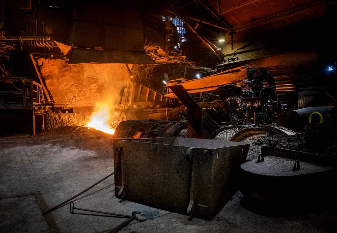En arbetare på ett gjuteri brännskadades av smält metall och förlorade synen på ena ögat. Arkivbild. Foto: Joakim Ståhl/SVD/TT