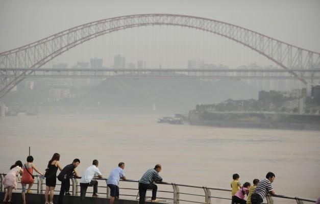 Yangtze River i Chongqing. (Foto: AFP/Peter Parks)
