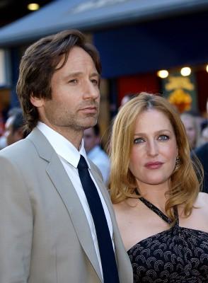 David Duchovny (till vänster) och Gillian Anderson från "X Files: I want to believe" Regisserad av Chris Carter. (Foto: AFP/Max Nash)
